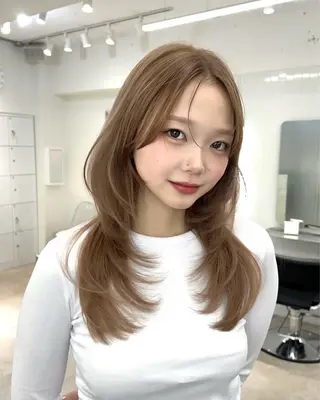 ロング カラー ヘアアレンジ ONYX【オニキス】所属・韓国レイヤーカット/ 髪質改善/郷家拓斗のヘアスタイル