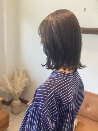 ミディアム カラー ヘアアレンジ AffECTION大曽根所属・柳実帆/おさまるボブ /ジャニオタ美容師のヘアスタイル