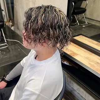 ミディアム パーマ メンズ メンズ特化/パーマ/ メッシュ/竜成のヘアスタイル