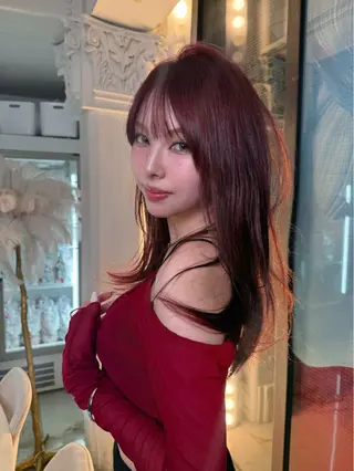 ロング カラー HARUNA/原宿/ デザイン/カットのヘアスタイル