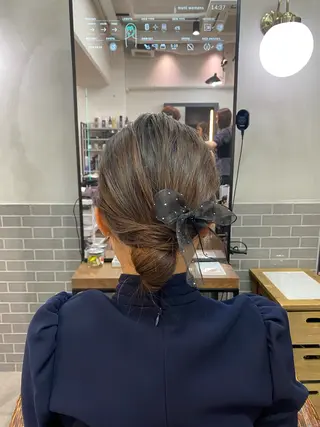 セミロング ヘアアレンジ まとまるボブ🌼 アレンジ🌼鴨下穂香のヘアスタイル