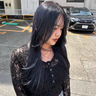 ロング 🎀ハイトーン/ 艶カラー/夕月🎀のヘアスタイル