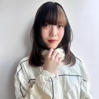 ミディアム カラー 韓国ヘア /男女❄️ 細江 美紅のヘアスタイル