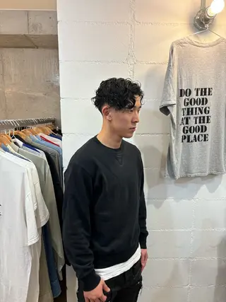 パーマ メンズ 川端 隼平のヘアスタイル