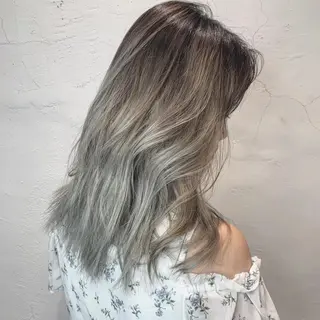 セミロング カラー 酸性ストレート・ メンズ  三原 楊子のヘアスタイル