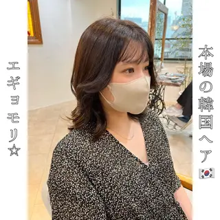ミディアム 本場の韓国ヘア 🇰🇷チ・ヨンジュのヘアスタイル