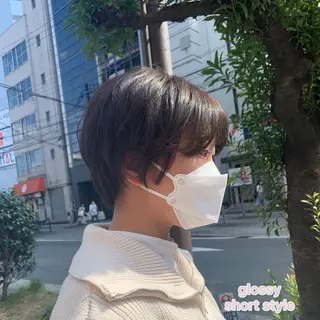 ショート カラー 艶髪レイヤー上田 紗也🇰🇷💗のヘアスタイル