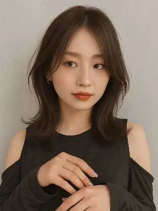 セミロング 髪質改善＆白髪ぼかし カラー♡店長みやけ♡のヘアスタイル