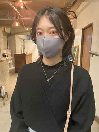 ミディアム カラー パーマ/レイヤー 岩山丈一郎のヘアスタイル