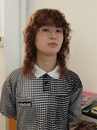 セミロング パーマ ナカ/パーマ /メンズパーマのヘアスタイル