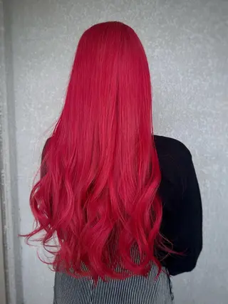 ロング カラー ヘアアレンジ ハイトーン・ブリーチ ムラ修正　八須　錬のヘアスタイル