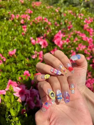 ロング ネイル Amore 板谷爽花のネイルデザイン