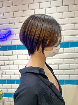 ショート 新宿/韓国レイヤー 髪質改善カラー/角所のヘアスタイル