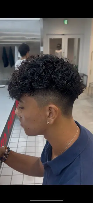 パーマ メンズ 山本 蓮のヘアスタイル