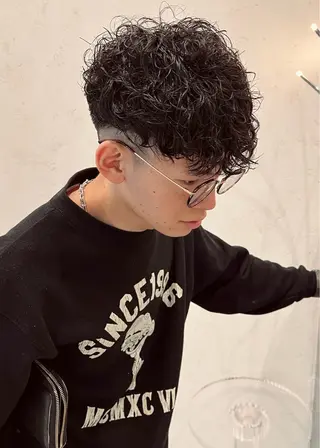 ショート パーマ メンズ DEAN所属・KEIGO/パーマ ハイトーン/DEANのヘアスタイル