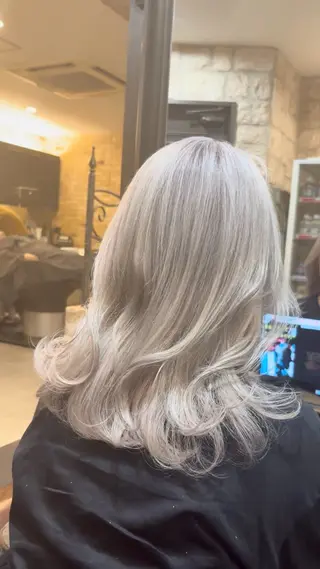 セミロング カラー 町田/レイヤーカット ハッシュカット/八木のヘアスタイル