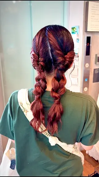 ロング ヘアアレンジ ドアベルヘアリビング所属・加藤志保 🎗️🫧モデル募集のヘアスタイル