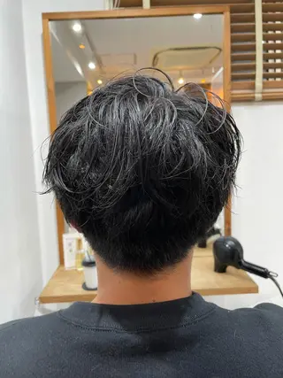 パーマ メンズ 🐬脱白髪染めカラー 清水大世🐬のヘアスタイル