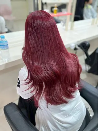 ロング カラー トレンド暖色ヘア🍒 miu🍒のヘアスタイル