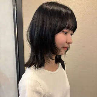 ミディアム 似合わせボブカット/ 髪質改善/細川実知香のヘアスタイル