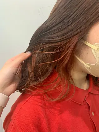 ミディアム 🌷ラベンダーピンク 顔まわり🌷ねいろのヘアスタイル