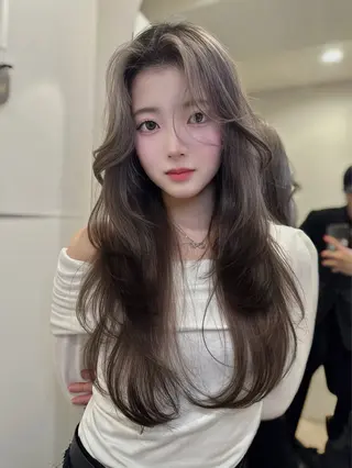 ロング 池袋/韓国/レイヤー 髪質改善/村上けいとのヘアスタイル