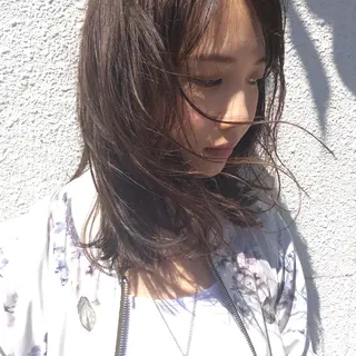 セミロング カラー 日比 貴大/ minim hairのヘアスタイル