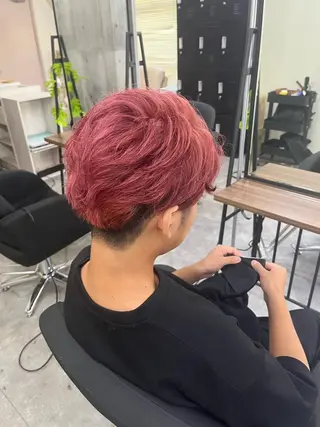 ショート カラー メンズ 髪質改善ケア特化 石田のヘアスタイル