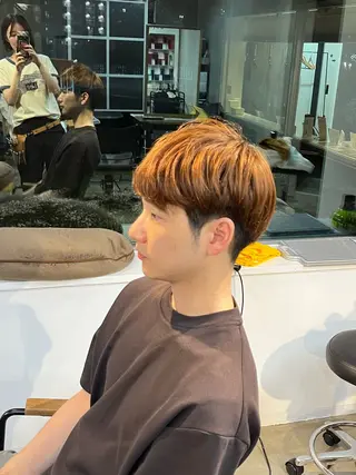 メンズ 本木下朋花/髪質 改善×ダブルカラーのヘアスタイル