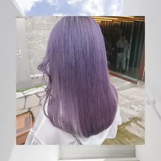 ミディアム カラー ヘアアレンジ 韓国レイヤーカット/ 儚げカラーチナツのヘアスタイル