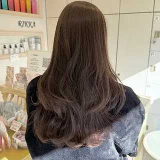 ロング カラー ヘアアレンジ 韓国ヘア/レイヤー 顔周りカット/ユキナのヘアスタイル