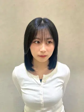 ミディアム ボブ／ストレート🎀 harukaのヘアスタイル