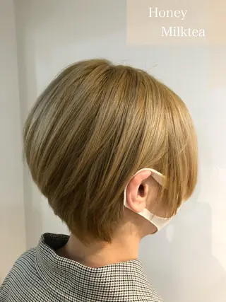 ショート カラー 🤍中野 レオ🤍のヘアスタイル