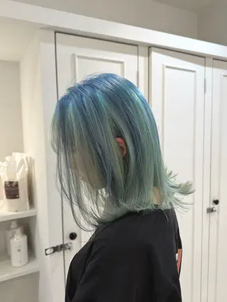 ミディアム カラー ヘアアレンジ SALOWIN京都河原町Suite店所属・外国人風レイヤー/ ハイトーンSHUのヘアスタイル