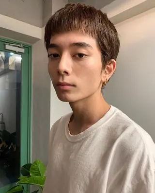 ショート メンズ カラー パーマ CEINE PATHのヘアスタイル