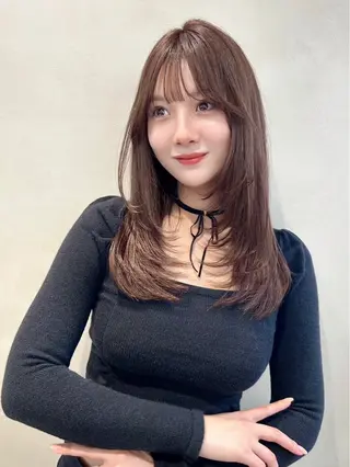 セミロング 【ナチュラル可愛いレ イヤー🩶】ななみのヘアスタイル