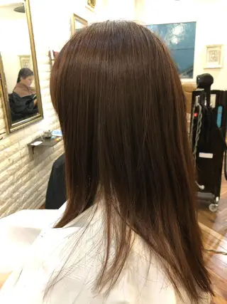 セミロング カラー 口コミ評価4.9⭐︎ カワナベ　マサシのヘアスタイル