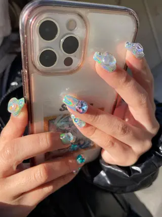 ロング カラー ヘアアレンジ キッズ ネイル マツエク・マツパ アイブロウ 福田 加奈のネイルデザイン