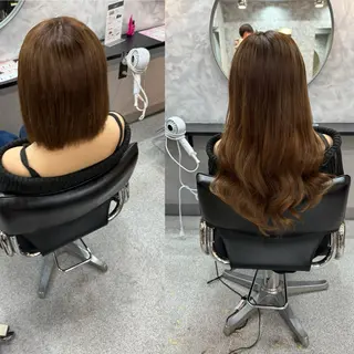 セミロング 濱川響太レディース カットモデルのヘアスタイル