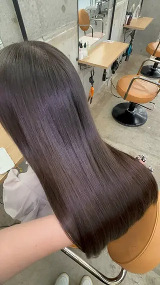 ロング カラー ダメージレスカラー 縮毛MISAKI🦋のヘアスタイル
