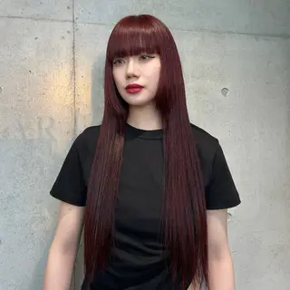 ロング カラー ヘアアレンジ 🍎艶モテカラー🍎 カリンのヘアスタイル