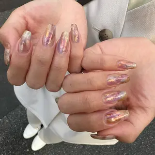 ロング カラー ヘアアレンジ キッズ ネイル マツエク・マツパ アイブロウ 福田 加奈のネイルデザイン