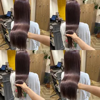 ロング カラー 艶カラー/韓国顔周り 🎀mamiのヘアスタイル