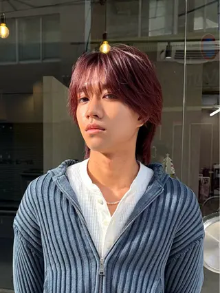 ミディアム カラー メンズ ✂︎メンズ特化千葉 パーマ優希のヘアスタイル