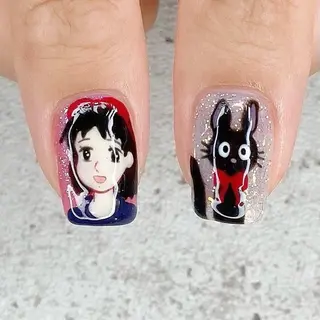 ミディアム カラー パーマ ヘアアレンジ メンズ キッズ ネイル マツエク・マツパ アイブロウ Salon Kのネイルデザイン