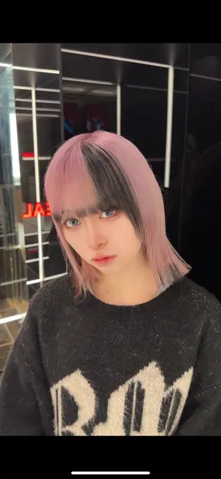 ショート REDEAL 渋谷所属・こうき/縮毛矯正/ ブリーチ縮毛矯正のヘアスタイル