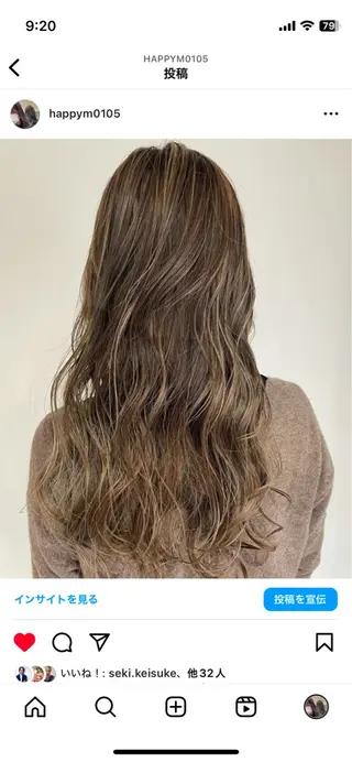 ロング カラー sato manamiのヘアスタイル