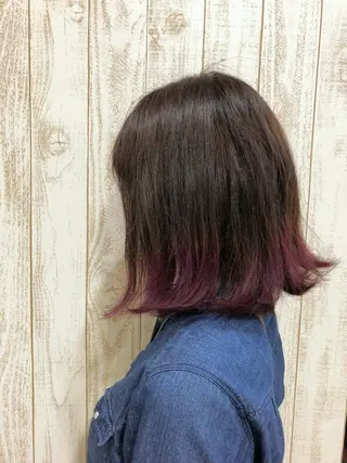 ミディアム カラー 大栗 佑也  髪質改善のヘアスタイル