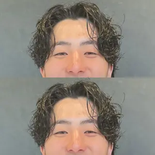 ミディアム パーマ メンズ メンズヘア特化 崎田 成人のヘアスタイル