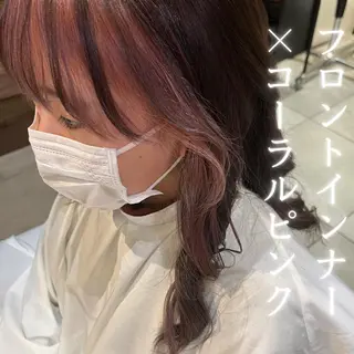 ミディアム カラー 川越 輝梨奈のヘアスタイル